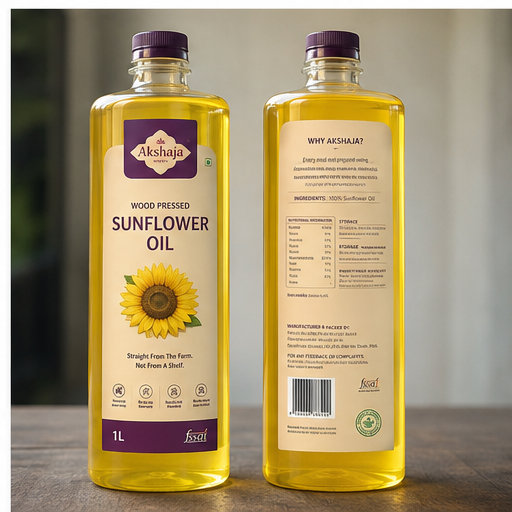 Cold pressed sunflower oil